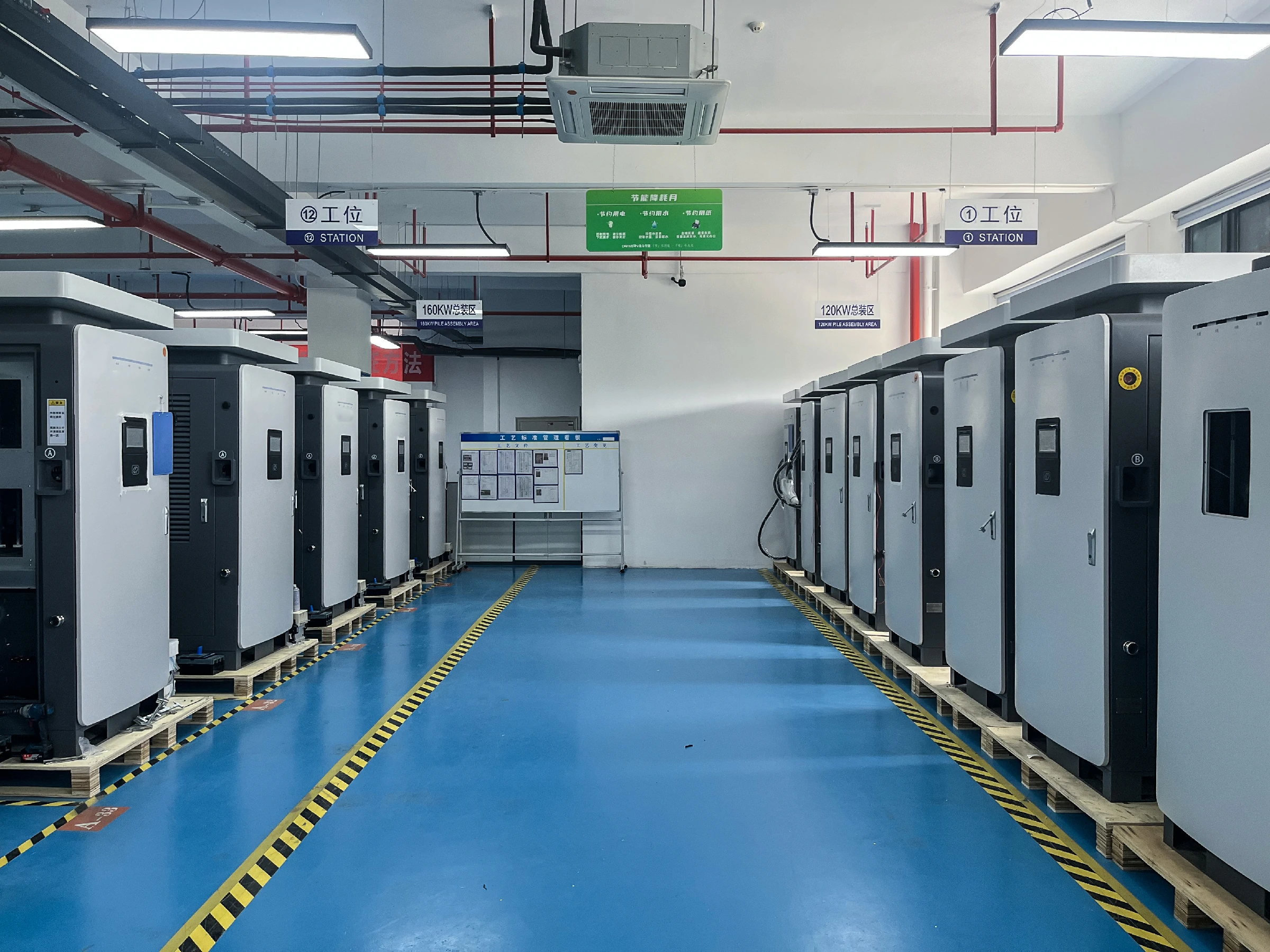 Klitv EV charging station assembly line — Zhengzhou factory