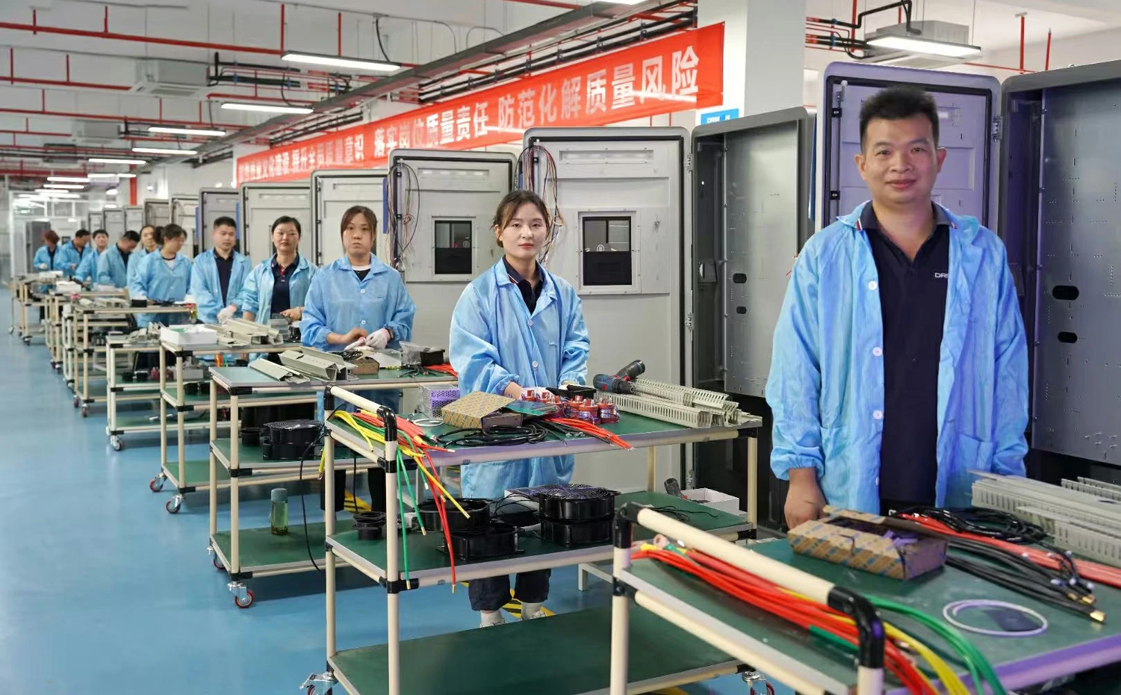 Klitv manufacturing team — EV charger production