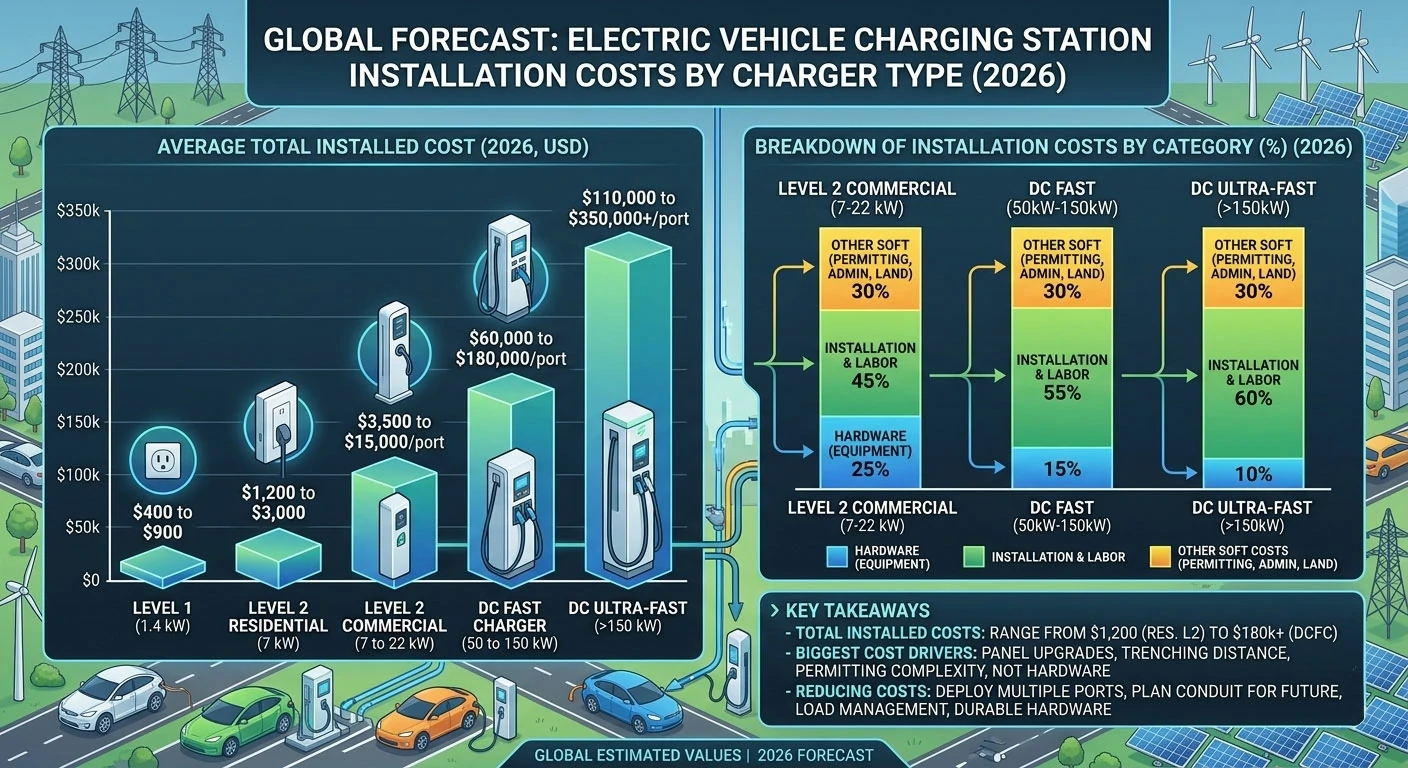 EV Charging Station Installation Cost: Full 2026 Breakdown