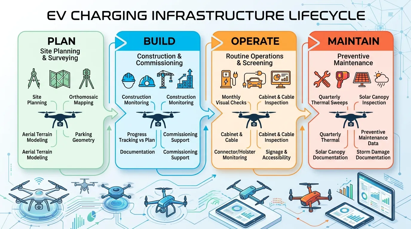Drone Inspection Services for EV Charging Sites
