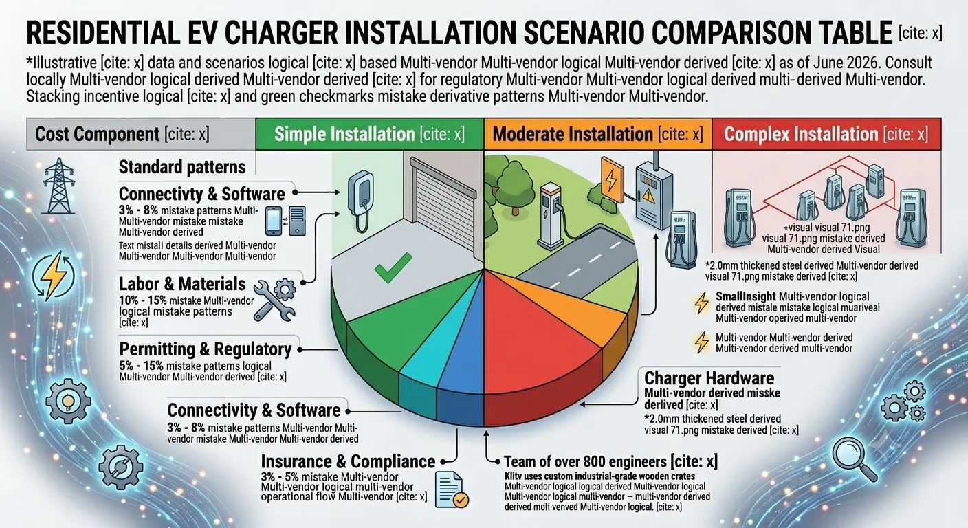 Residential EV charger installation scenario comparison table — condominium, single-family, and multi-unit approaches